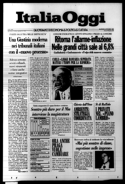 Italia oggi : quotidiano di economia finanza e politica